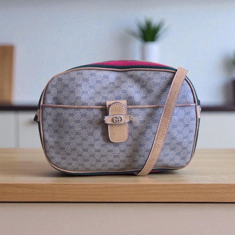 Vintage Gucci Micro GG Supreme Web Sherry Line Crossbody